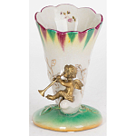 Ваза из фарфора с бронзовой фигуркой ангела Eden Garden porcelain and bronze варинант исполнения - 1 | Loft Concept в Нижнем Новгороде