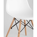 Пластиковый стул на ножках из массива бука Eames White  варинант исполнения - 2 | Loft Concept в Нижнем Новгороде