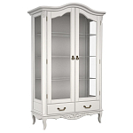 Витрина белая двухдверная с 4-мя полками и 2-мя ящиками в стиле прованс White Provence варинант исполнения - 1 | Loft Concept в Нижнем Новгороде