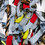 Ковер прямоугольный разноцветный из джинсовой одежды Zero Waste варинант исполнения - 3 | Loft Concept в Нижнем Новгороде