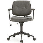 Офисное кресло в винтажном стиле на колёсах Glenn Dark Grey Chair варинант исполнения - 2 | Loft Concept в Нижнем Новгороде