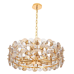 Люстра круглая золотого цвета с круглыми хрустальным элементами Solyria варинант исполнения - 3 | Loft Concept в Нижнем Новгороде