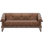 Трехместный диван Duncan винтажная коричневая кожа варинант исполнения - 1 | Loft Concept в Нижнем Новгороде