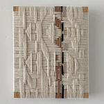 Текстильное панно ручной работы из хлопкового шнура wall panel line beige варинант исполнения - 1 | Loft Concept в Нижнем Новгороде