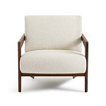 Кресло с обивкой из белого букле Armchair White Boucle варинант исполнения - 4 | Loft Concept в Нижнем Новгороде