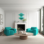 Подвесной вязаный бирюзовый светильник «Звезда Востока 02» варинант исполнения - 1 | Loft Concept в Нижнем Новгороде