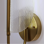 Бра с изогнутым рельефным плафоном Textured Glass варинант исполнения - 4 | Loft Concept в Нижнем Новгороде