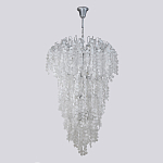 Люстра с прозрачными и белыми подвесками в виде лепестков FAIRYTREE Light варинант исполнения - 2 | Loft Concept в Нижнем Новгороде