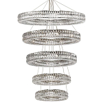 Многоярусная Люстра Elizabeth Хром Вертикальная композиция из пяти хрустальных светильников варинант исполнения - 1 | Loft Concept в Нижнем Новгороде