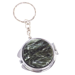 Зеркало брелок карманное двухстороннее из натурального камня Серафинит Stone Mirrors варинант исполнения - 5 | Loft Concept в Нижнем Новгороде