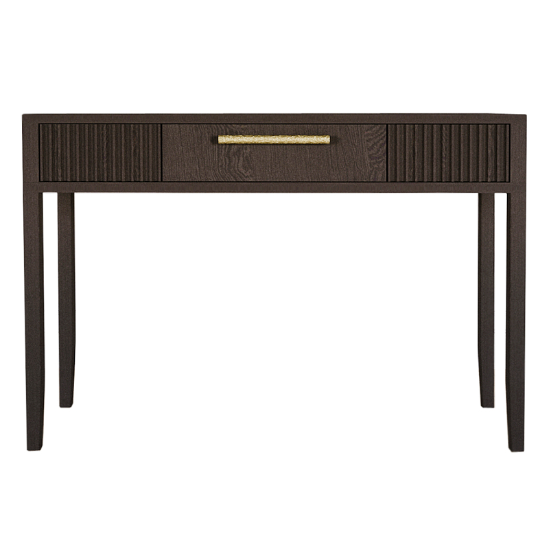 Элегантная Консоль Primo с выдвижным ящиком Темный орех Темный дуб Золотой в Нижнем Новгороде | Loft Concept 