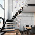 Большая каскадная люстра с хрустальными плафонами Esme Crystal Brass Cascade Chandelier 25 варинант исполнения - 2 | Loft Concept в Нижнем Новгороде