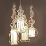 Подвесной светильник Wire Dream Pendant 1 Белый варинант исполнения - 2 | Loft Concept в Нижнем Новгороде