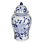 Ваза с крышкой и синим цветочным узором Blue & White Ornament  варинант исполнения - 1 | Loft Concept в Нижнем Новгороде