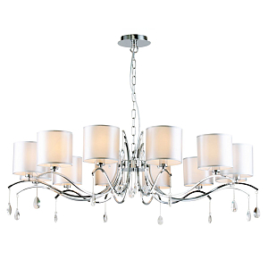 Люстра цвета хром с хрустальным декором Tendril 12 ламп