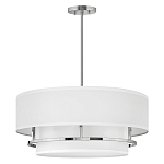 Потолочный светильник с двухслойным белым текстильным абажуром Hinkley варинант исполнения - 9 | Loft Concept в Нижнем Новгороде