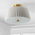 Потолочный светильник с белым плиссированным абажуром Ganglion варинант исполнения - 3 | Loft Concept в Нижнем Новгороде