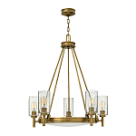  Люстра с 5-ю цилиндрическими плафонами из стекла с пузырьками Hinkley варинант исполнения - 8 | Loft Concept в Нижнем Новгороде