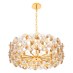 Люстра круглая золотого цвета с круглыми хрустальным элементами Solyria варинант исполнения - 5 | Loft Concept в Нижнем Новгороде