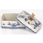 Фарфоровая шкатулка с бронзовой стрекозой Blue and White варинант исполнения - 6 | Loft Concept в Нижнем Новгороде