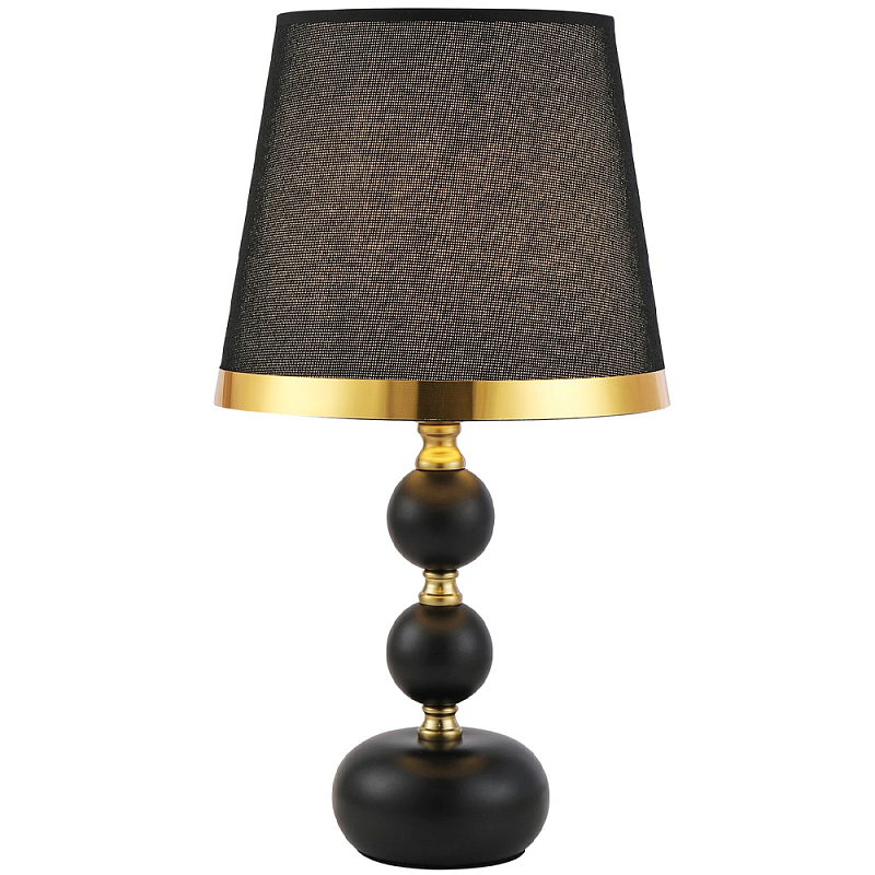 Настольная лампа с абажуром Altera Lampshade Black Gold Table Lamp Черный Золотой в Нижнем Новгороде | Loft Concept 