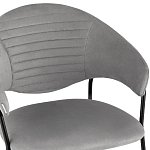 Серый стул с обивкой из искусственной замши Alexis варинант исполнения - 6 | Loft Concept в Нижнем Новгороде