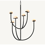 Люстрас 6-ю мраморными плафонами в форме купола Light Warm Light варинант исполнения - 7 | Loft Concept в Нижнем Новгороде