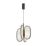 Люстра с гравировкой на акриловых плафонах Gravyura Black D 33 см варинант исполнения - 2 | Loft Concept в Нижнем Новгороде