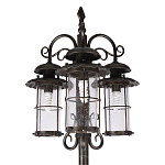 Уличный фонарь с тремя стеклянными плафонами и коваными элементами Elysian Lanterns варинант исполнения - 4 | Loft Concept в Нижнем Новгороде