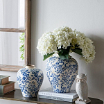 Ваза округлой формы с синим цветочным узором Blue & White Ornament  варинант исполнения - 3 | Loft Concept в Нижнем Новгороде