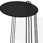 Стол журнальный круглый со столешницей из стекла Gold and Black Marble варинант исполнения - 3 | Loft Concept в Нижнем Новгороде