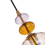 Подвесной светильник со стеклянным плафоном в форме бокала янтарного цвета Prestige варинант исполнения - 3 | Loft Concept в Нижнем Новгороде