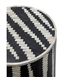 Приставной круглый столик с инкрустацией Black and White Geometry Stool варинант исполнения - 2 | Loft Concept в Нижнем Новгороде
