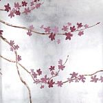 Обои ручная роспись Cherry Tree Special Colourway on Sterling Silver gilded paper варинант исполнения - 1 | Loft Concept в Нижнем Новгороде