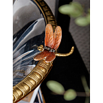 Чаша из прозрачного стекла с бронзовым рельефным ободком Eden Garden варинант исполнения - 6 | Loft Concept в Нижнем Новгороде