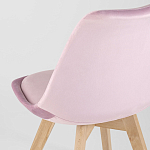 Стул с мягким велюровым сиденьем Arvika Pink варинант исполнения - 6 | Loft Concept в Нижнем Новгороде