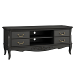 ТВ-тумба черная из массива бука с 4-мя ящиками и 2-мя полками Black Provence варинант исполнения - 2 | Loft Concept в Нижнем Новгороде