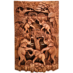 Панно из дерева пирамида из слонов Panel With Animals варинант исполнения - 1 | Loft Concept в Нижнем Новгороде