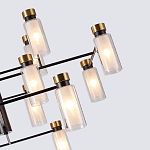 Люстра потолочная с 16-ю цилиндрическими плафонами из стекла и черным каркасом Noir Poise варинант исполнения - 2 | Loft Concept в Нижнем Новгороде