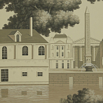 Обои ручная роспись Monuments of Paris Terre Foncée on scenic paper варинант исполнения - 3 | Loft Concept в Нижнем Новгороде