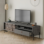 ТВ-тумба с раздвижными дверцами Mallin Metal TV Stand варинант исполнения - 3 | Loft Concept в Нижнем Новгороде