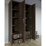 Большой шкаф с витриной Elsa Dreams Walnut варинант исполнения - 3 | Loft Concept в Нижнем Новгороде