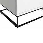 Шкаф-витрина белая с полками и стеклянной дверью Strict Lines варинант исполнения - 5 | Loft Concept в Нижнем Новгороде