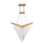 Люстра золотого цвета в форме галочки с каскадом длинных прозрачных трубок Eurofase варинант исполнения - 2 | Loft Concept в Нижнем Новгороде