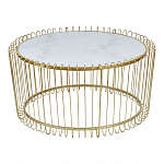 Журнальный столик с столешницей из мрамора на металлическом основании Table Vertical Planes варинант исполнения - 1 | Loft Concept в Нижнем Новгороде