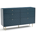 Комод с 6 выдвижными ящиками Scale Ornament Blue Chest of Drawers варинант исполнения - 2 | Loft Concept в Нижнем Новгороде