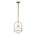 Подвесной светильник с белым плафоном в форме шара в арочной подвеске Hinkley варинант исполнения - 12 | Loft Concept в Нижнем Новгороде