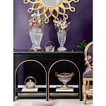 Чаша из прозрачного стекла с бронзовой подставкой и ручками Eden Garden варинант исполнения - 5 | Loft Concept в Нижнем Новгороде