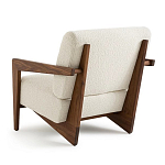 Кресло с обивкой из белого букле Armchair White Boucle варинант исполнения - 2 | Loft Concept в Нижнем Новгороде