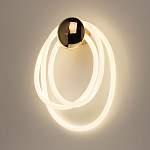 Бра с круглым золотистым основанием и белыми изогнутыми световыми линиями Luke Lampco Tracer Lamp варинант исполнения - 2 | Loft Concept в Нижнем Новгороде